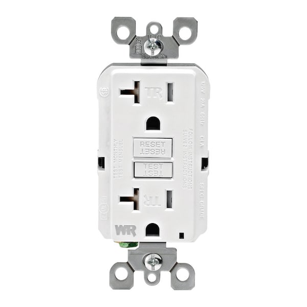 Leviton Leviton SmartlockPro 20 amps 125 V Duplex White GFCI Outlet 5-20R 1 pk GFWT2-0KW - main